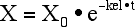 Integrated equation for X <i>versus</i> t