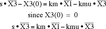 Equation for X3 in the Laplace domain