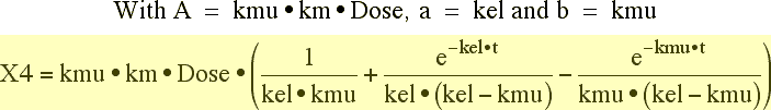 Integrated equation for X4