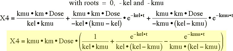 Integrated equation for X4